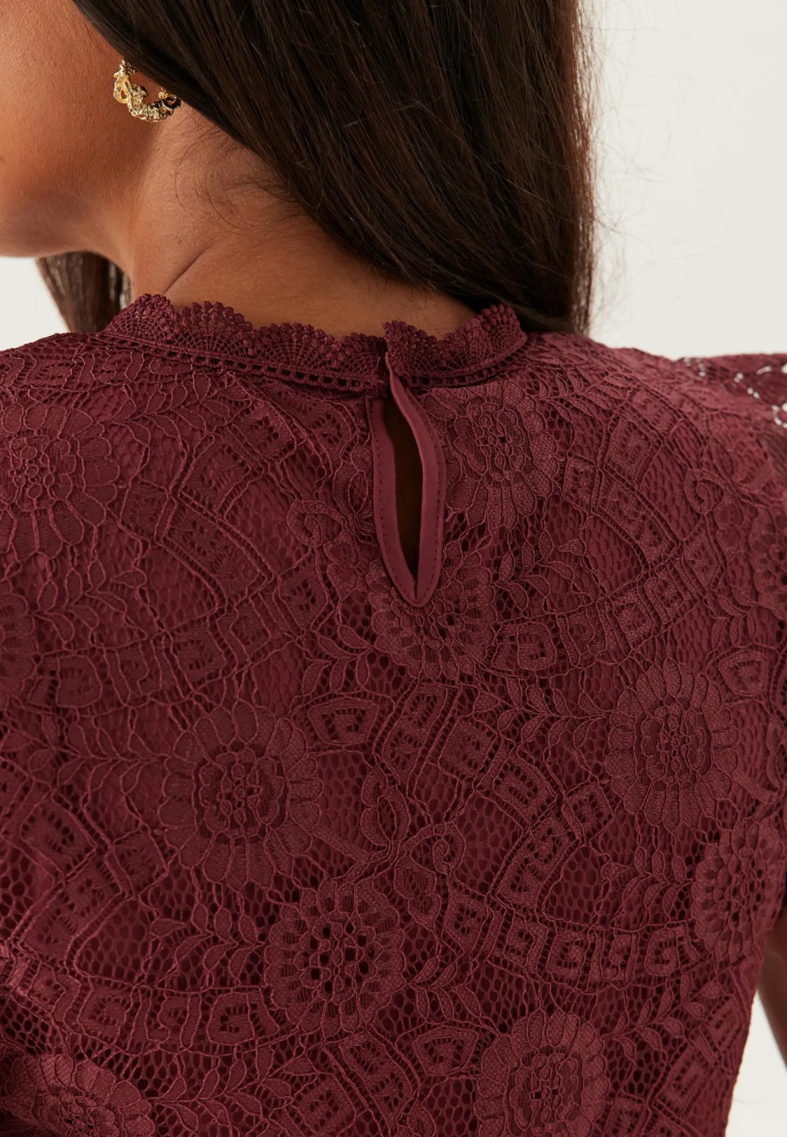 Pieces Hihattomat Topit|Pitsitopit*Pcolline SL Lace Top