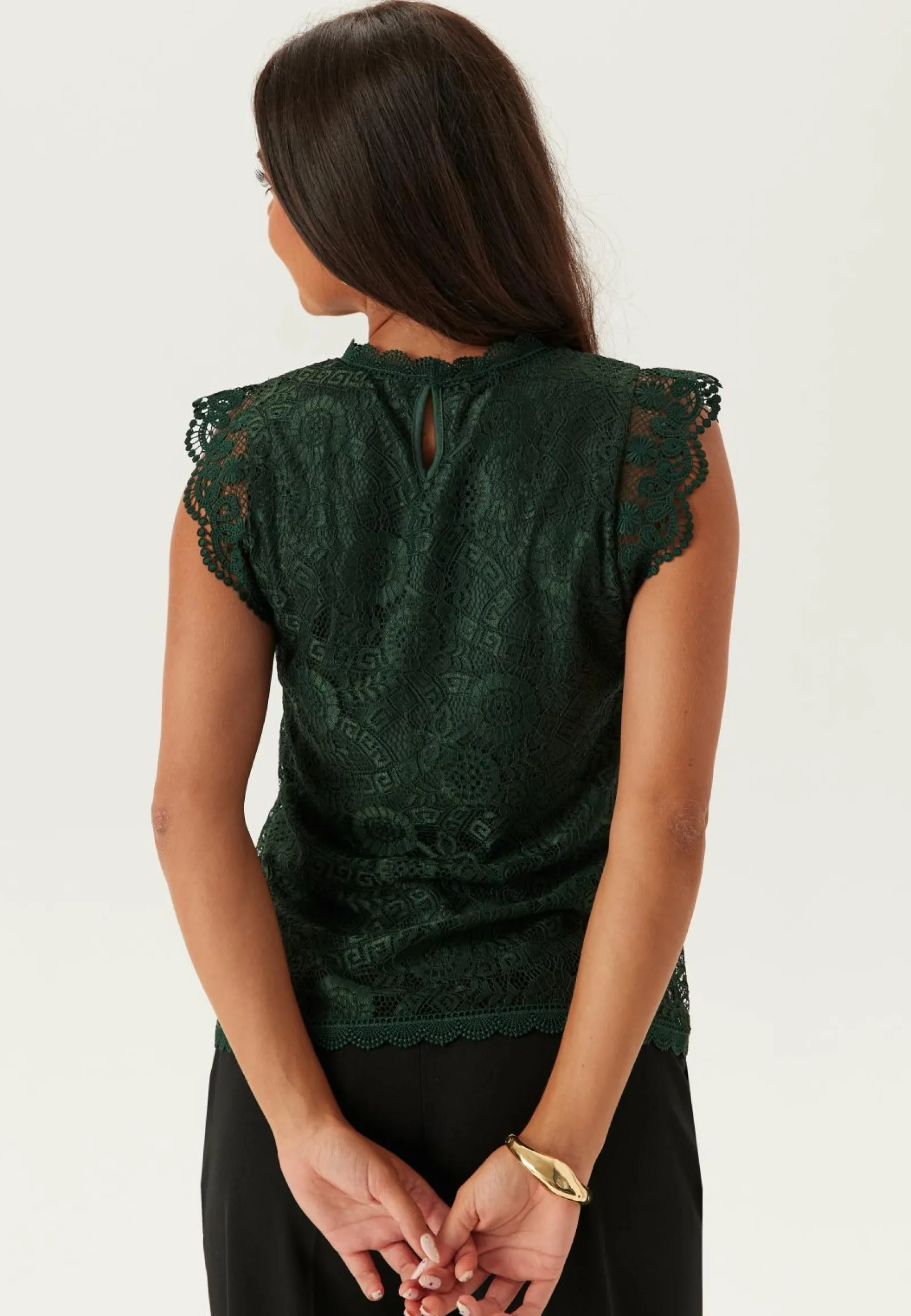 Pieces Hihattomat Topit|Pitsitopit*Pcolline SL Lace Top