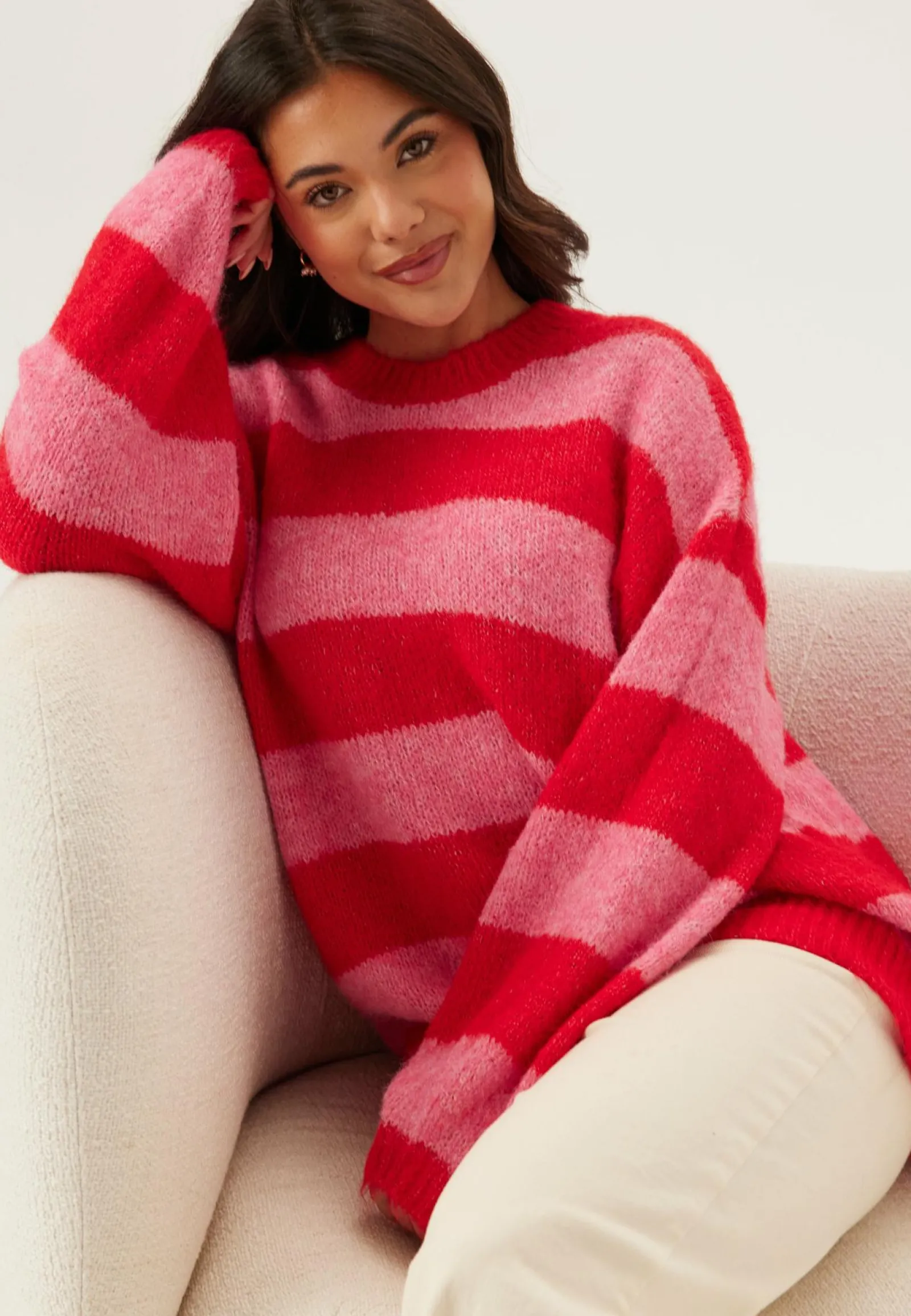 Pieces Neulepuserot|Neulotut Neulepuserot*Pcrasmine Ls Oneck Knit