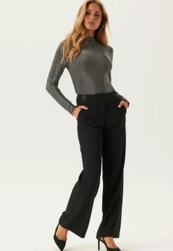 Pieces Glittertopit|Pitkähihaiset Topit*Pcsandra Ls Mockneck Top