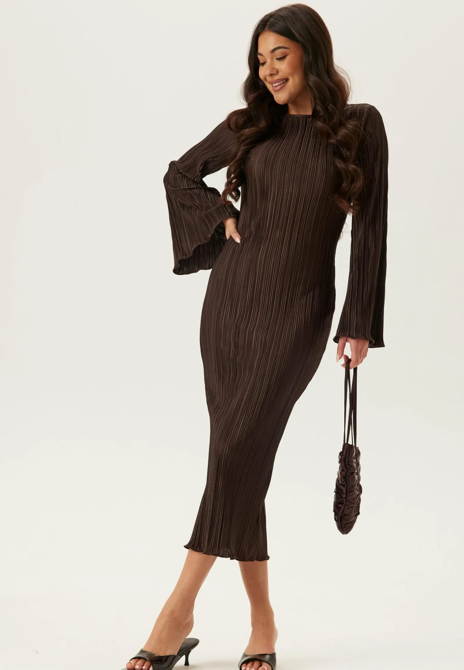 BUBBLEROOM Pliseeratut Mekot|Pitkähihaiset Mekot*Pleated Frill Dress