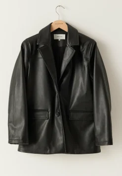 BUBBLEROOM Ylisuurikokoiset Bleiserit|Rennot Bleiserit*PU Blazer Jacket