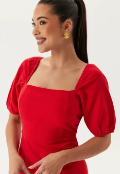 BUBBLEROOM Kesämekot|Midimekot*Puff Sleeve Linen Blend Dress