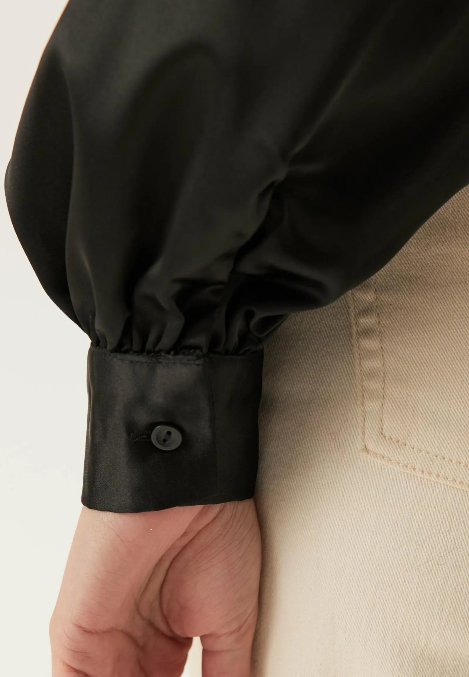 BUBBLEROOM Yksiväriset Puserot Ja Paidat|Tunikat Ja Puserot*Puff Sleeve Satin Shirt