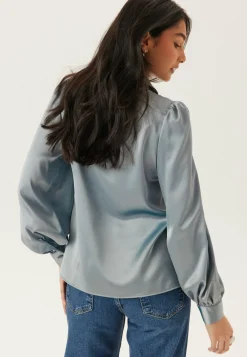 BUBBLEROOM Yksiväriset Puserot Ja Paidat|Tunikat Ja Puserot*Puff Sleeve Satin Shirt