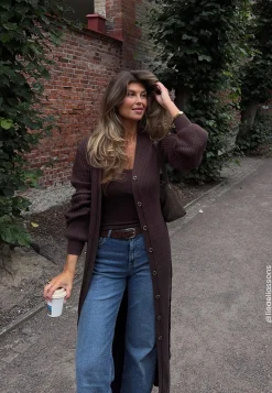 BUBBLEROOM Ribatut Mekot|Pitkähihaiset Mekot*Rib Knitted Cardigan Dress