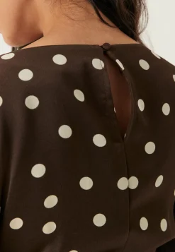 Bubbleroom Occasion Kukkakuosiset Ja Kuviolliset Mekot|Pilkulliset Mekot*Ruched Front Midi Dress