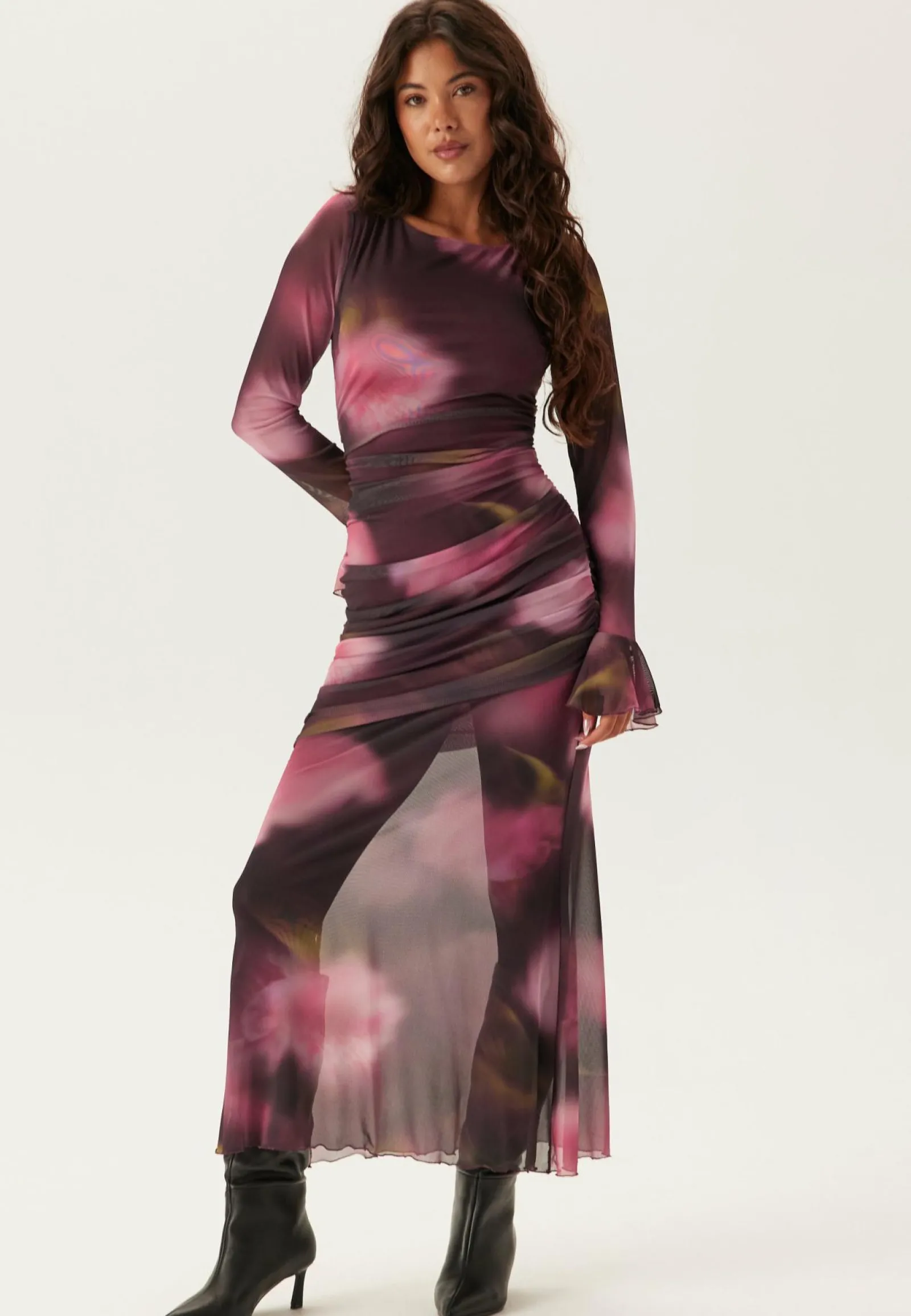 BUBBLEROOM Juhlamekot|Kukkakuosiset Ja Kuviolliset Mekot*Ruched Mesh Dress