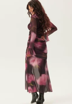 BUBBLEROOM Juhlamekot|Kukkakuosiset Ja Kuviolliset Mekot*Ruched Mesh Dress