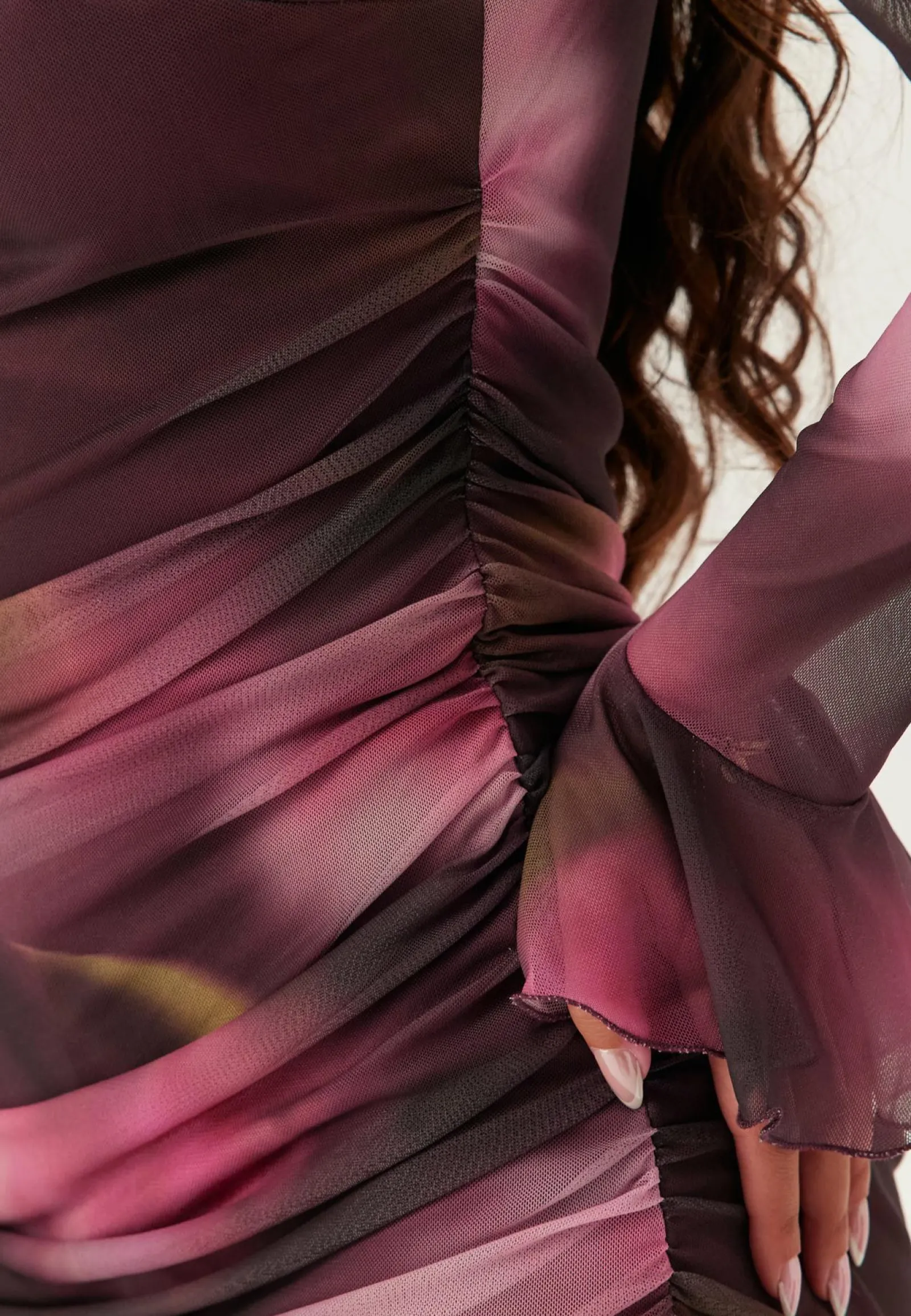 BUBBLEROOM Juhlamekot|Kukkakuosiset Ja Kuviolliset Mekot*Ruched Mesh Dress