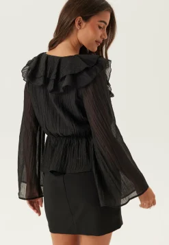BUBBLEROOM Yksiväriset Puserot Ja Paidat|Röyhelöpuserot*Ruffle Wide Sleeve Blouse