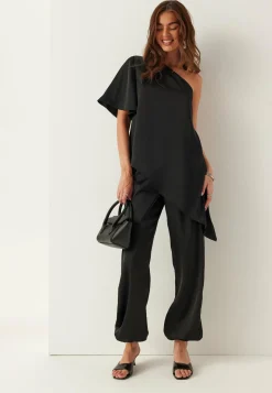 BUBBLEROOM Juhlasetit|Keskivyötäröiset Housut*Satin Balloon Trousers