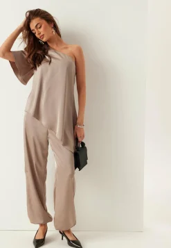 BUBBLEROOM Juhlasetit|Keskivyötäröiset Housut*Satin Balloon Trousers