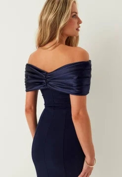 Bubbleroom Occasion Morsiusneitomekot|Vanhojentanssimekot*Satin Bow Off Shoulder Gown