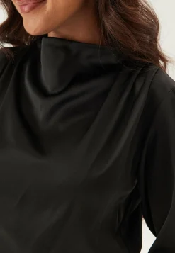 Bubbleroom Occasion Satiinimekot|Pitkähihaiset Mekot*Satin Cowl Neck Midi Dress