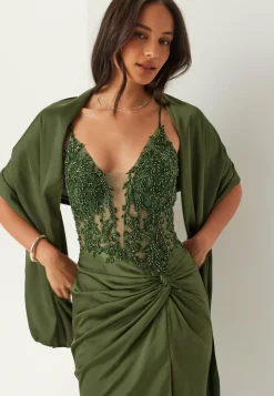 Christian Koehlert Morsiusneitomekot|Vanhojentanssimekot*Satin Evening Dress With Back Lacing