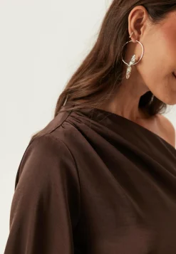 BUBBLEROOM Yksiväriset Puserot Ja Paidat|Tunikat Ja Puserot*Satin One Shoulder Blouse
