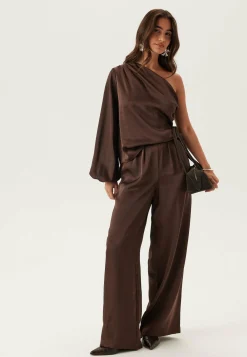 BUBBLEROOM Yksiväriset Puserot Ja Paidat|Tunikat Ja Puserot*Satin One Shoulder Blouse