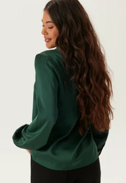 BUBBLEROOM Yksiväriset Puserot Ja Paidat|Tunikat Ja Puserot*Satin Puff Sleeve Blouse