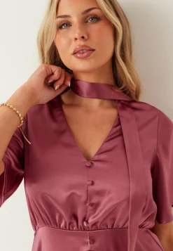 BUBBLEROOM Juhlamekot|Satiinimekot*Satin Scarf Maxi Dress