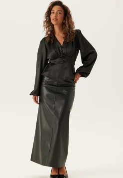 BUBBLEROOM Yksiväriset Puserot Ja Paidat|Tunikat Ja Puserot*Satin V-neck Blouse