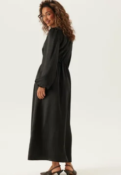 BUBBLEROOM Puhvihihalliset Mekot|Satiinimekot*Satin V-neck Maxi Dress