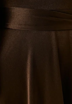 Goddiva Morsiusneitomekot|Satiinimekot*Satin Volume Sleeve Maxi Dress