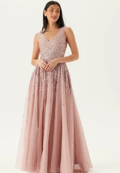 Goddiva Morsiusneitomekot|Vanhojentanssimekot*Sequin Sunray Sleeveless Maxi Dress