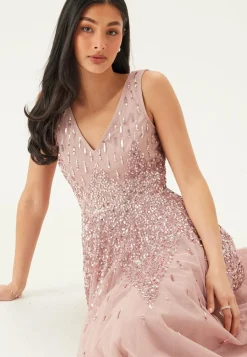 Goddiva Morsiusneitomekot|Vanhojentanssimekot*Sequin Sunray Sleeveless Maxi Dress