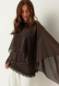 Bubbleroom Occasion Juhlatopit|Rennot Topit*Sheer Chiffon Cape