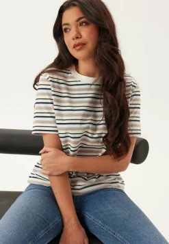 SELECTED T-Paidat|Rennot Topit*Slfessentail Striped Boxy Tee