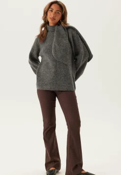 SELECTED Neulepuserot|Neulotut Neulepuserot*Slflulu Ls Bow Knit