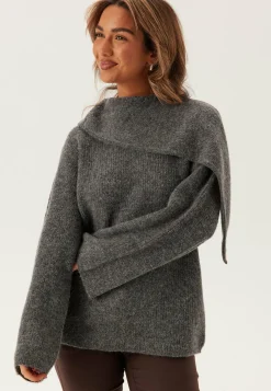 SELECTED Neulepuserot|Neulotut Neulepuserot*Slflulu Ls Bow Knit