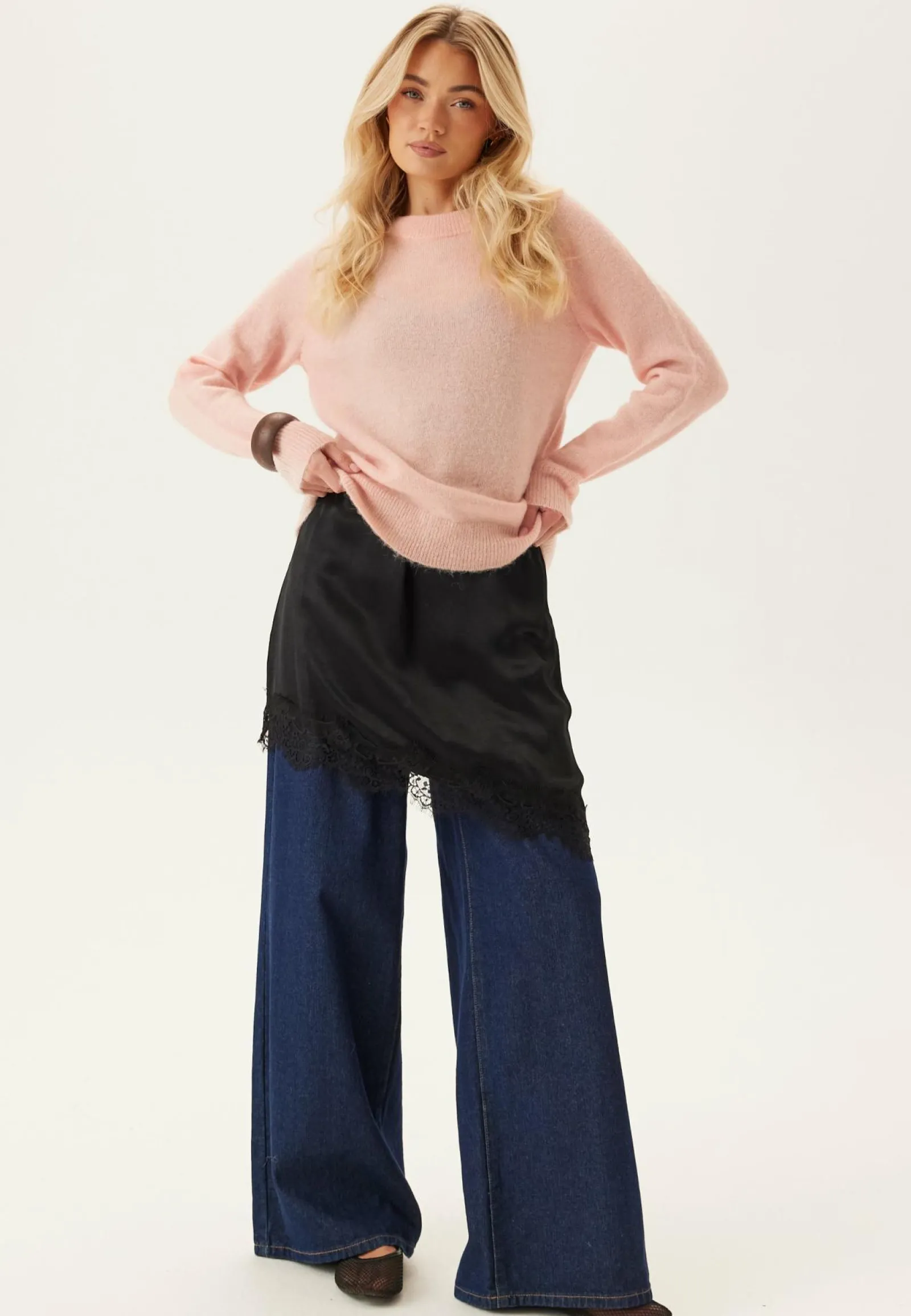 SELECTED Neulepuserot|Neulotut Neulepuserot*Slflulu LS Knit O-Neck