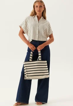 SELECTED Pellavapaidat|Ruutu- Ja Raidalliset Puserot Ja Paidat*Slfviva Ss Striped Cropped Sun