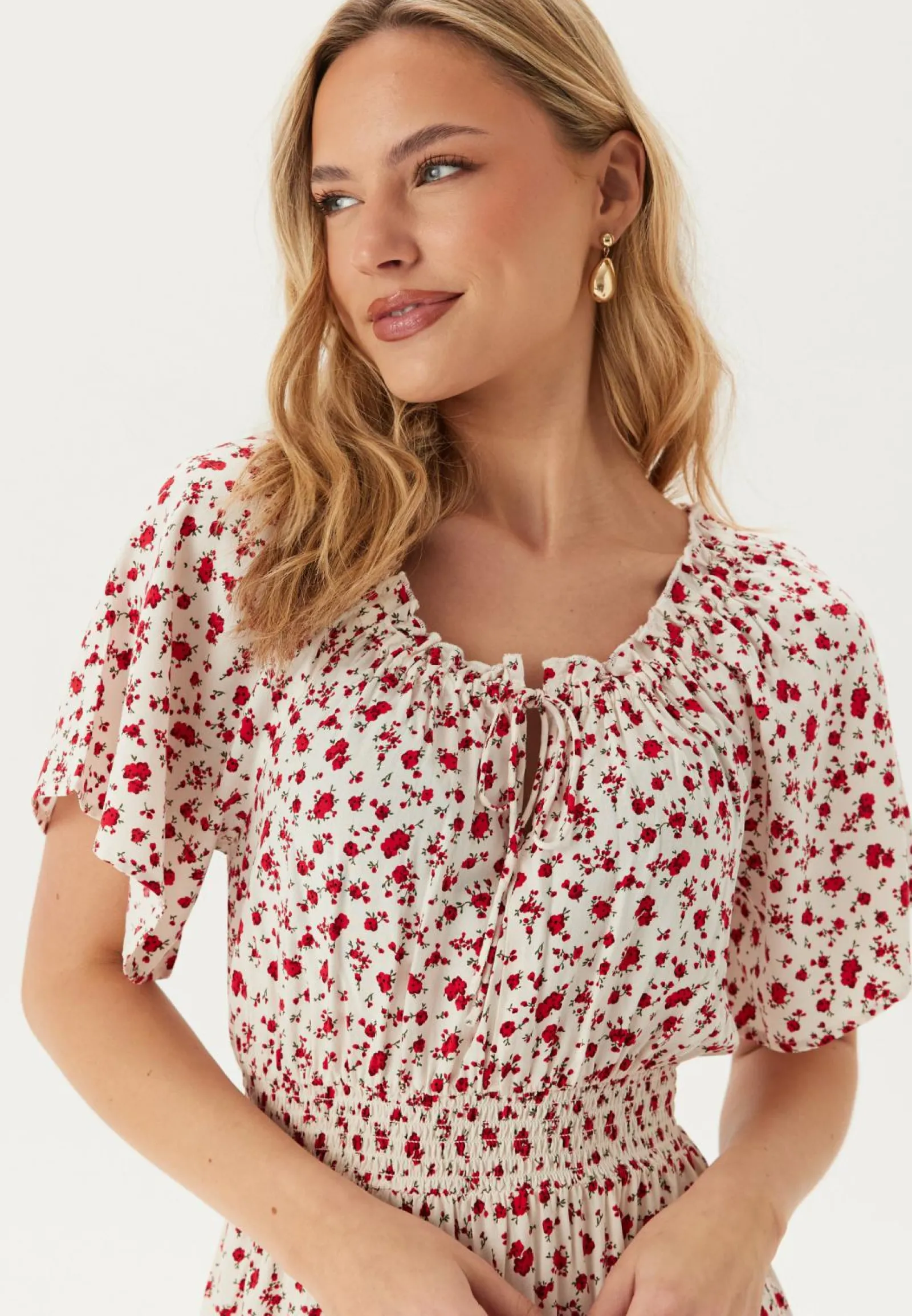 Happy Holly Kukkakuosiset Ja Kuviolliset Mekot|Kesämekot*Smock Maxi Viscose Dress