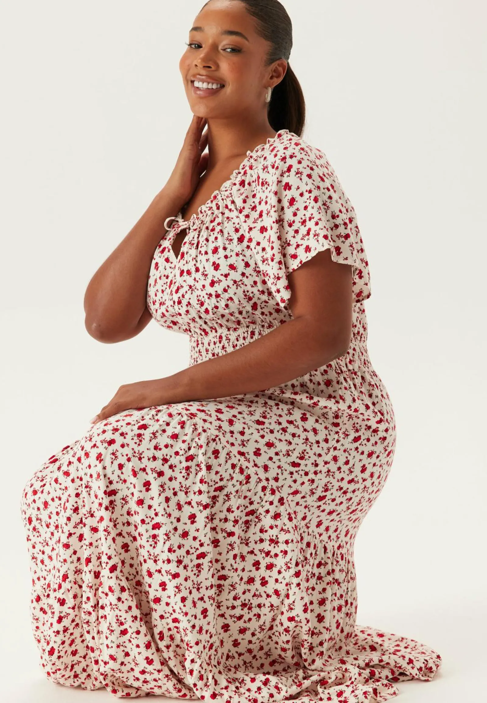 Happy Holly Kukkakuosiset Ja Kuviolliset Mekot|Kesämekot*Smock Maxi Viscose Dress