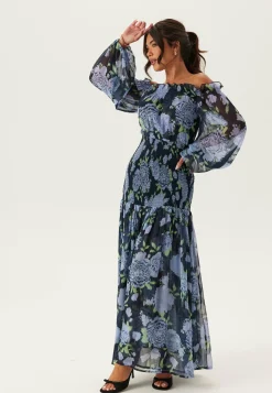 Bubbleroom Occasion Smokkimekot|Juhlamekot*Smock Off Shoulder Maxi Dress