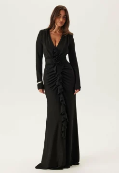 Bubbleroom Occasion Uudenvuoden Mekot|Glittermekot*Sparkling Low V-neck Slit Gown