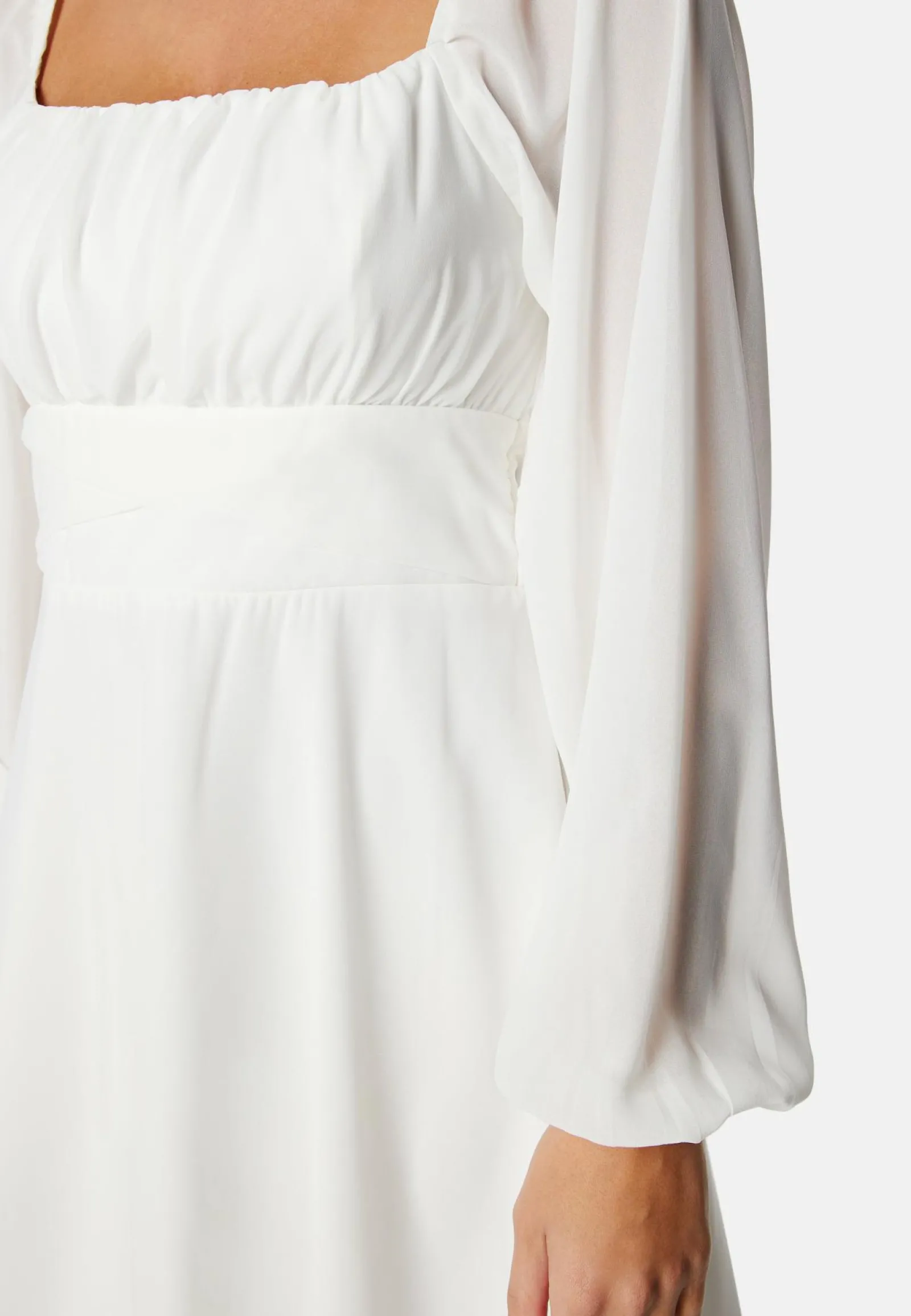 Bubbleroom Occasion Smokkimekot|Kesämekot*Square Neck L/S Chiffon Dress