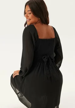 BUBBLEROOM Uudenvuoden Mekot|Smokkimekot*Square Neck L/S Georgette Dress