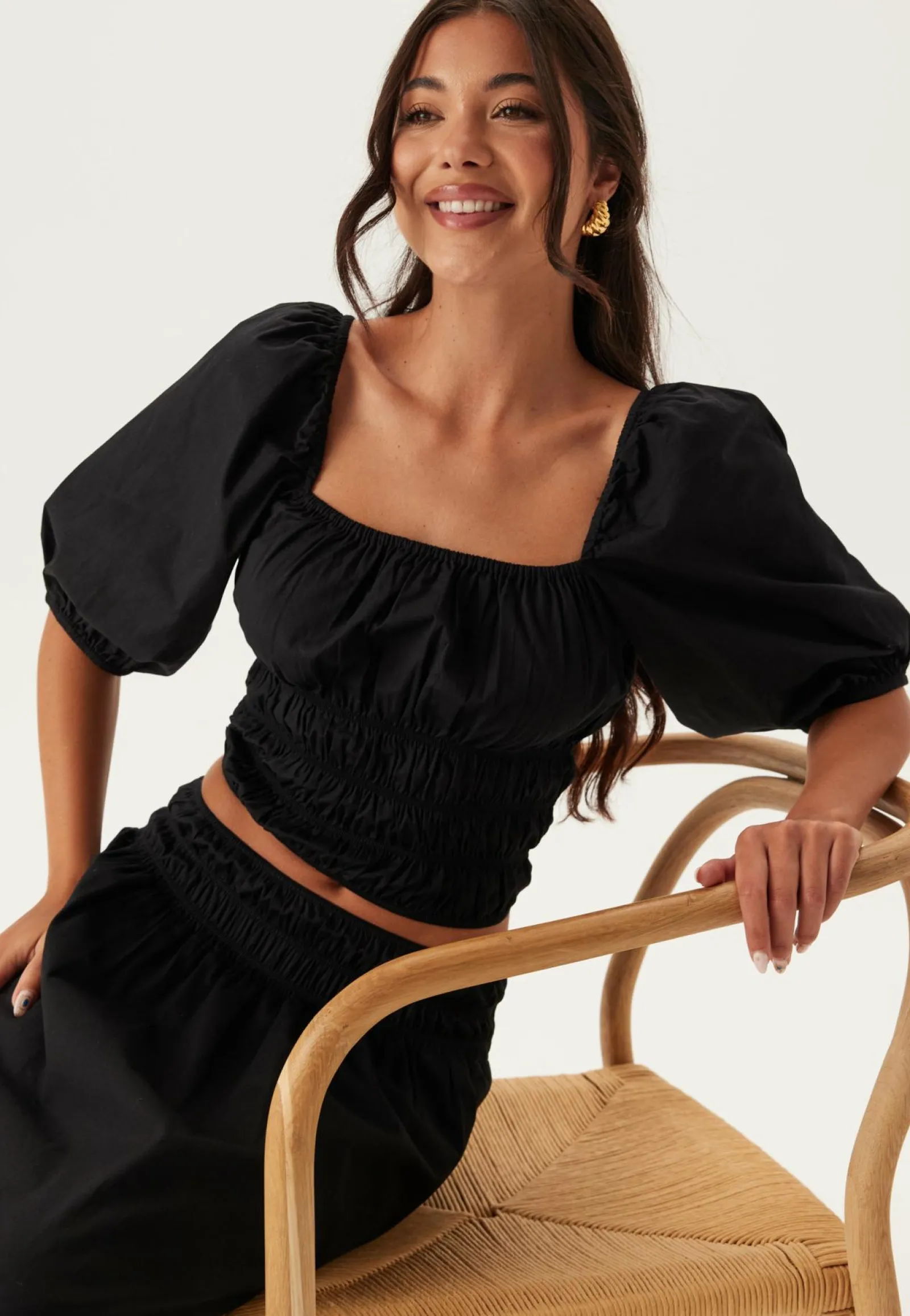 BUBBLEROOM Rennot Setit|Juhlatopit*Square Neck Smock Top