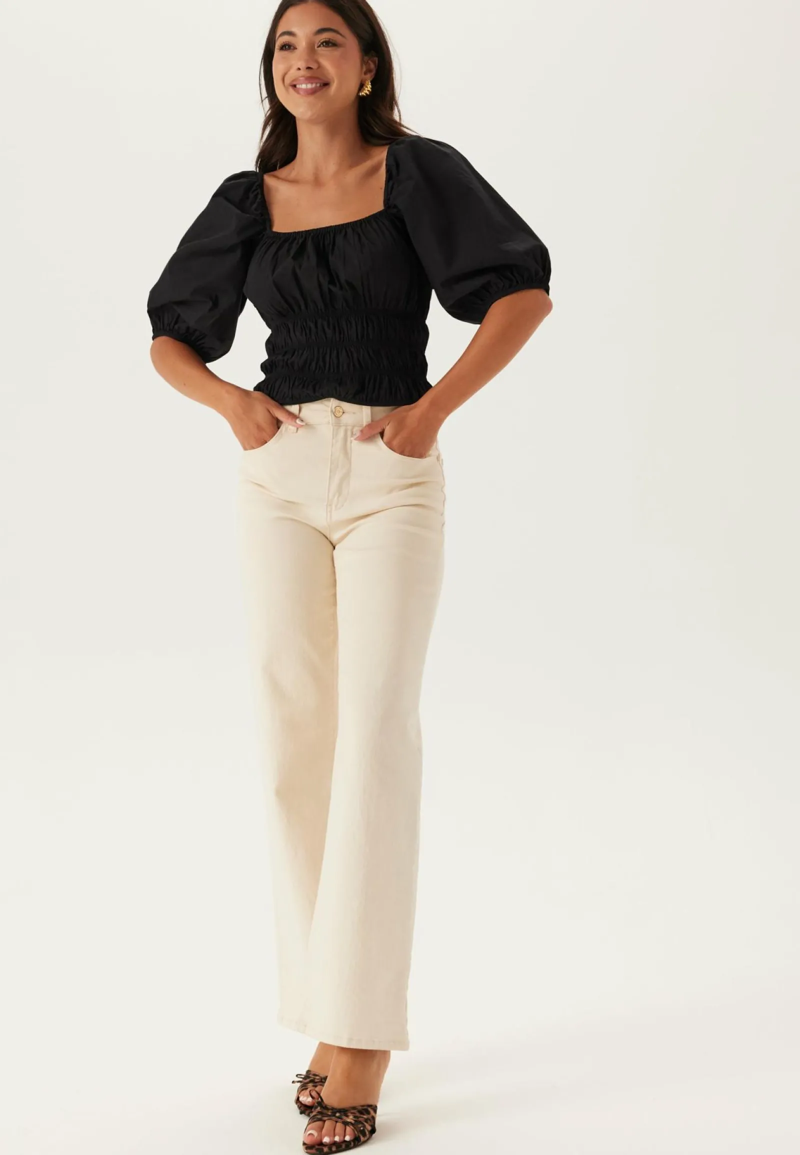 BUBBLEROOM Rennot Setit|Juhlatopit*Square Neck Smock Top