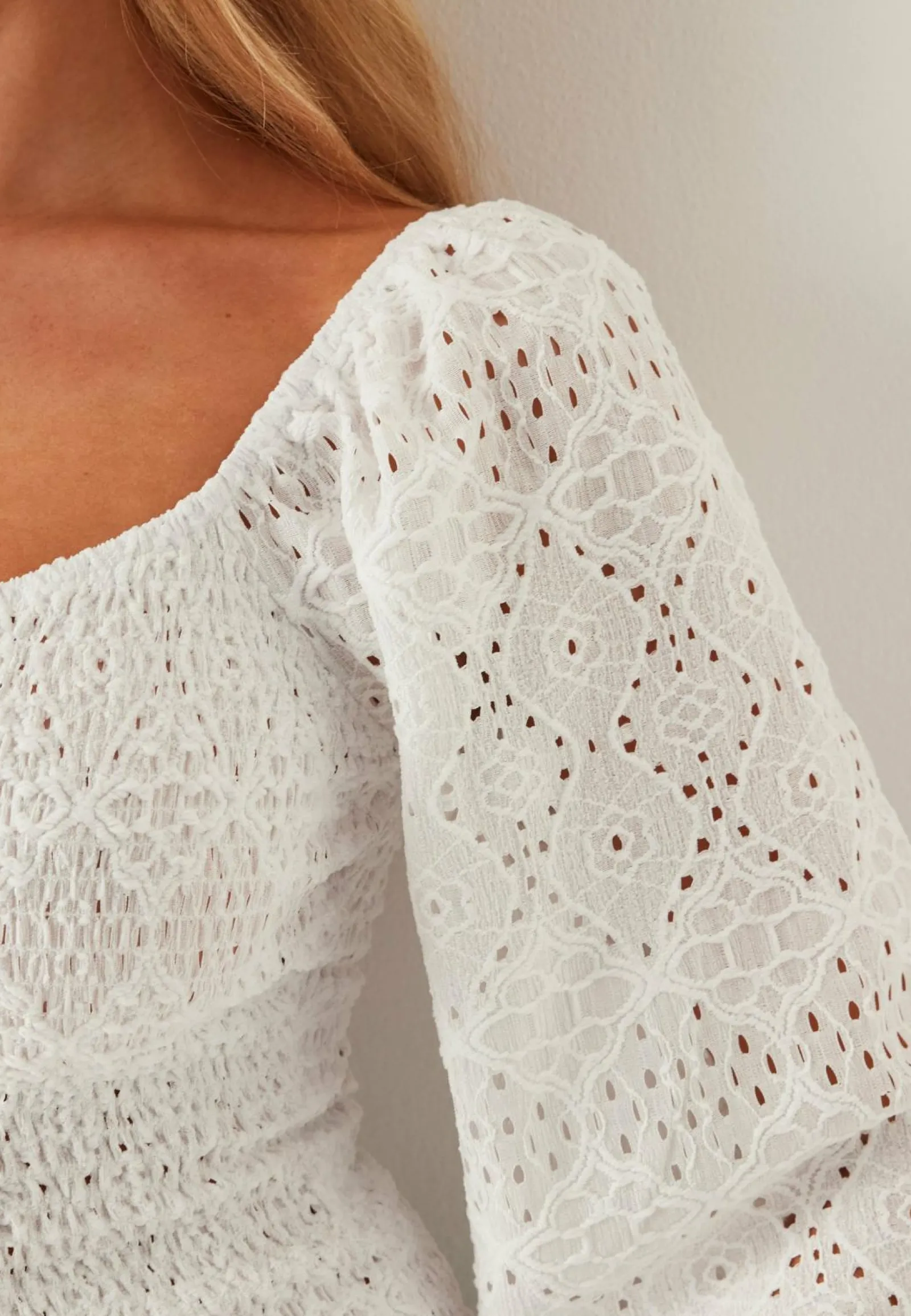 BUBBLEROOM Yksiväriset Puserot Ja Paidat|Rennot Puserot Ja Paidat*Square Neck Smock Top