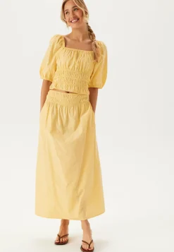 BUBBLEROOM Rennot Setit|Yksiväriset Puserot Ja Paidat*Square Neck Smock Top