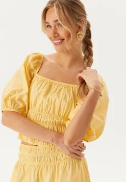 BUBBLEROOM Rennot Setit|Yksiväriset Puserot Ja Paidat*Square Neck Smock Top