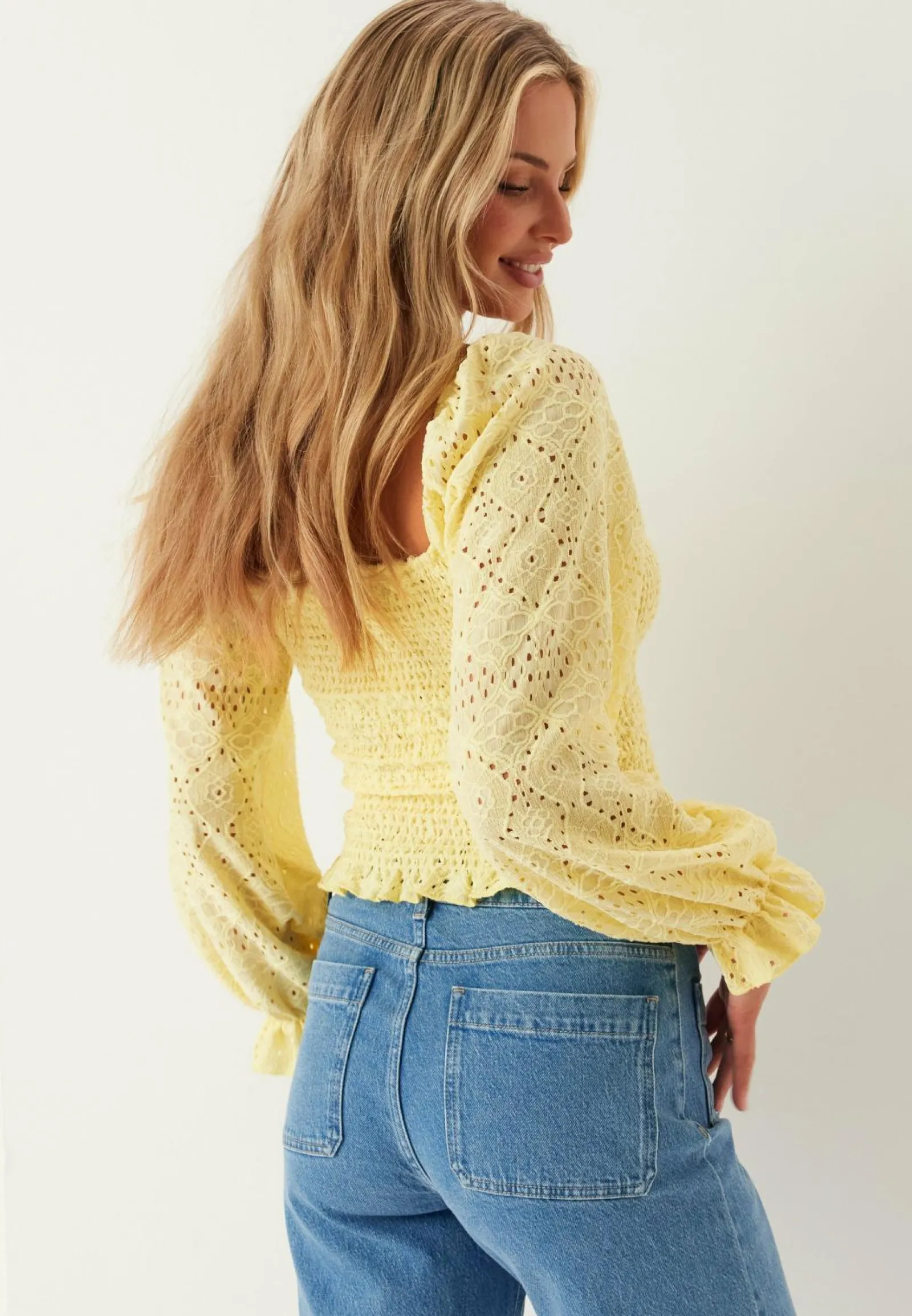 BUBBLEROOM Yksiväriset Puserot Ja Paidat|Rennot Puserot Ja Paidat*Square Neck Smock Top