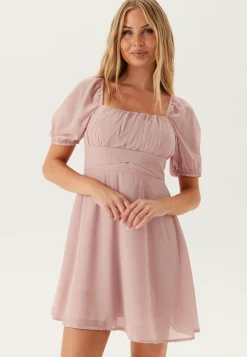 BUBBLEROOM Kesämekot|Arkipäivän Mekot*Square Neck S/S Georgette Dress