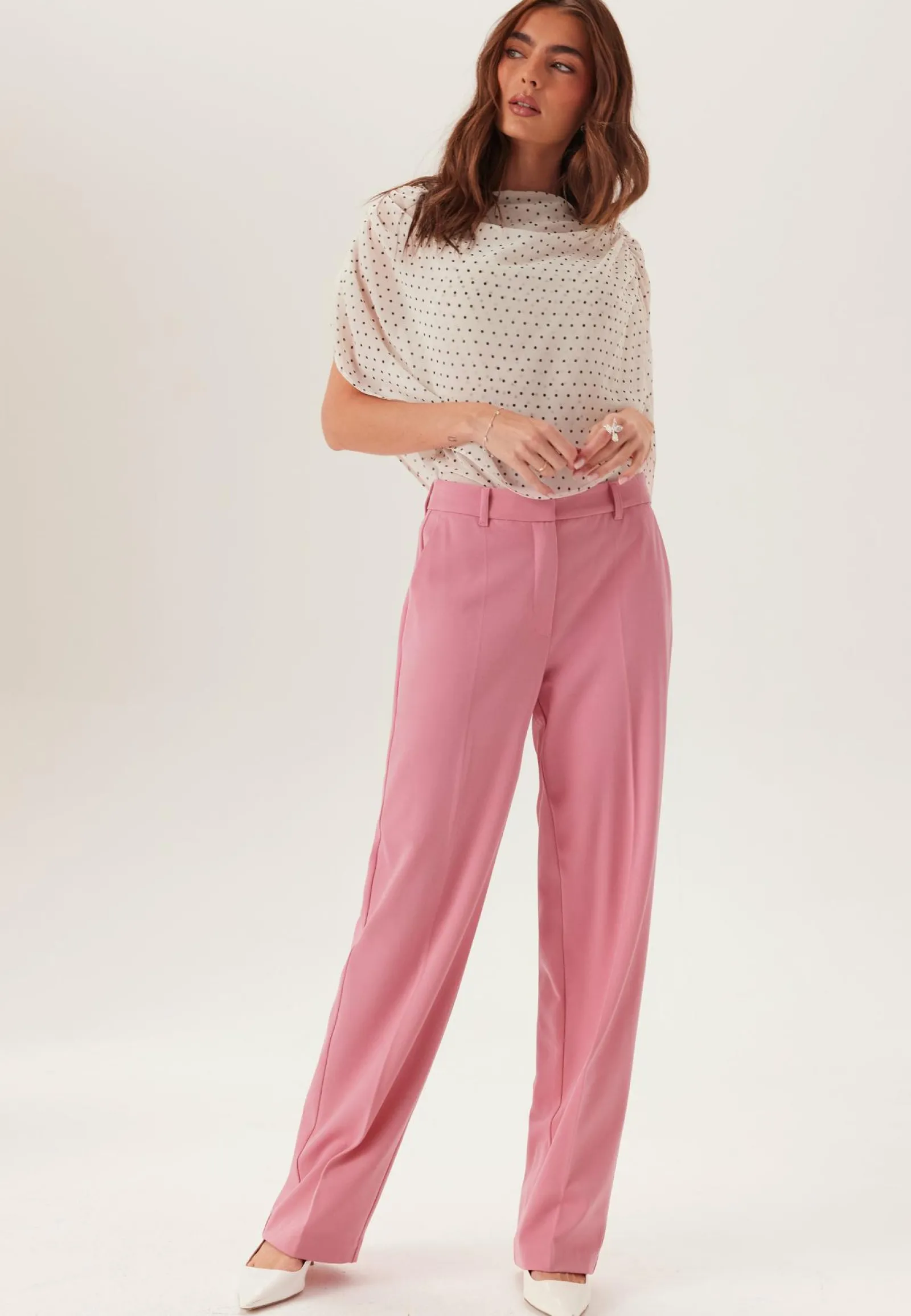 BUBBLEROOM Suorat Housut|Korkeavyötäröiset Housut*Straight High Waist Suit Trousers