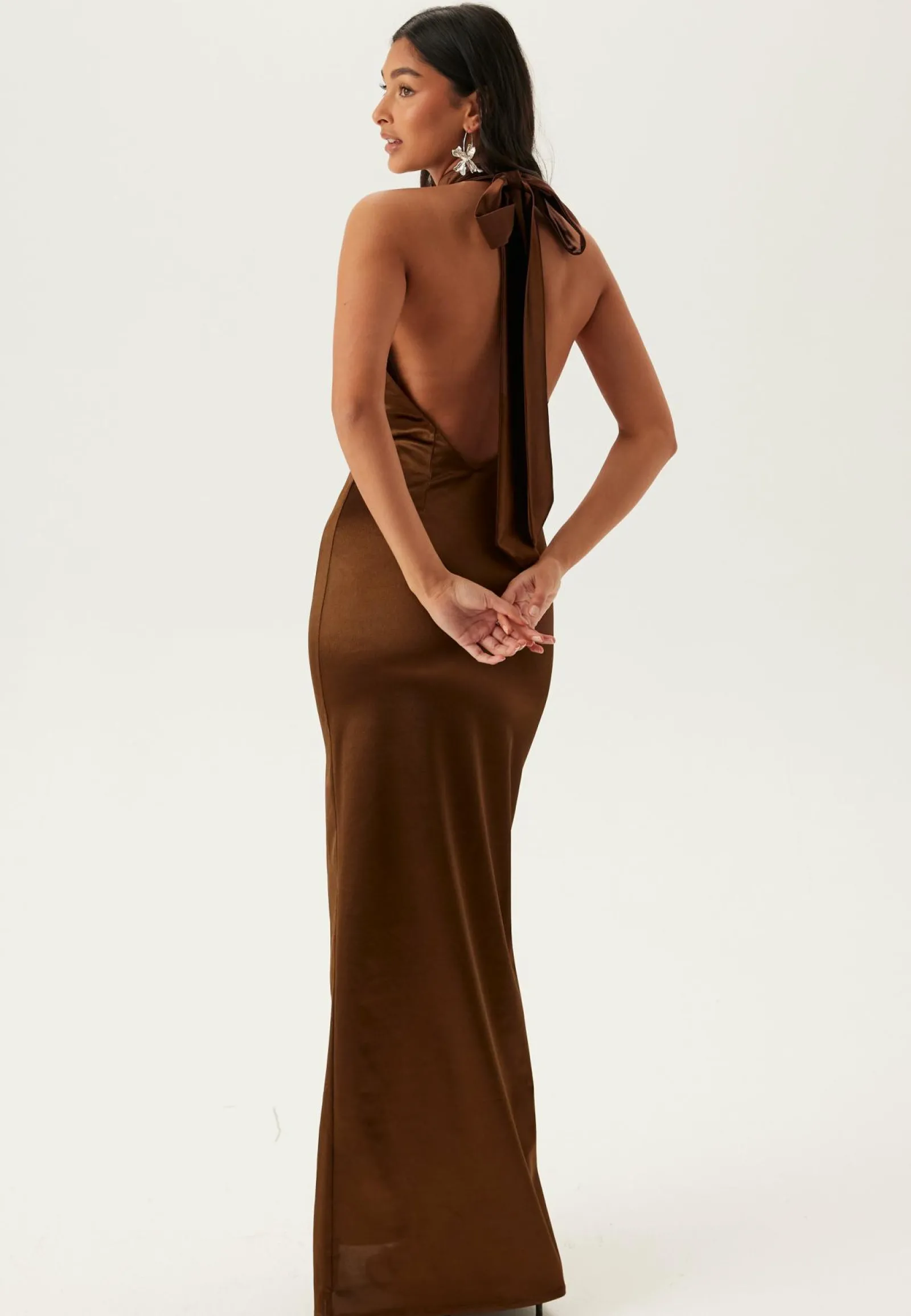 Bubbleroom Occasion Morsiusneitomekot|Juhlamekot*Stretch Satin Halterneck Gown